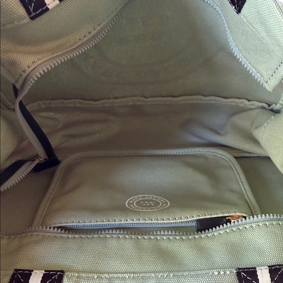 Marc Jacobs Olive Canvas Tote with Striped Strap PLUS bonus Camo Strap NWOT - Picture 6 of 7